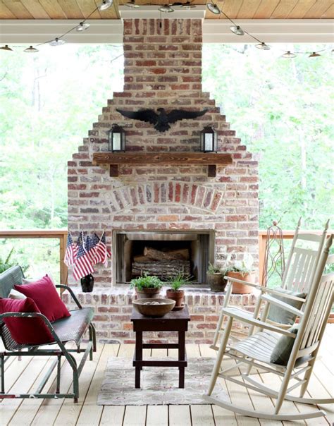 Rustic Brick Fireplace Living Rooms Decorations Ideas25 Homishome