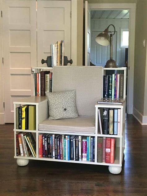 5 Diy Bookshelf Chair Plans For Reading Books Diy Crafts