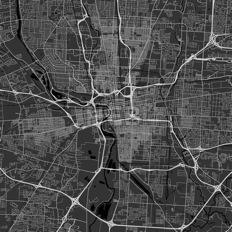 Columbus Ohio Area Map Dark Hebstreits Sketches Area Map
