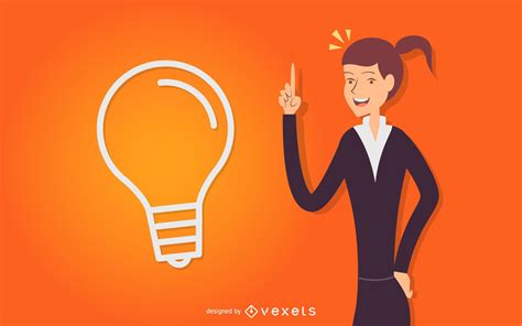 Business Woman Idea Illustration Vector Download