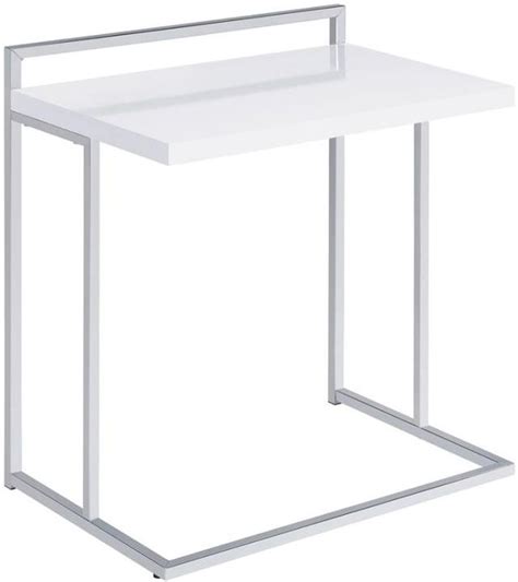Coaster White High Glosschrome Snack Table Midwest Clearance Center