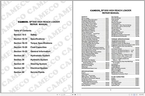 Cameco Loader High Reach Sp1850 Repair Manual