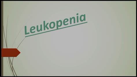 Leukopenia ।। Definition।। Cause।। Pathophysiology।। Nursing Diagnosis