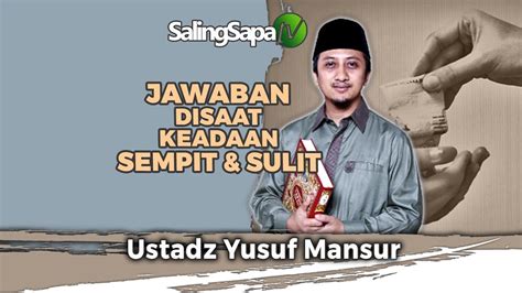 Itulah riyadhoh 40 hari ustad yusuf mansur yang bisa anda amalakan, beserta dzikri hariannya juga. Ustadz Yusuf Mansur - Jawaban Disaat Keadaan Sempit dan ...