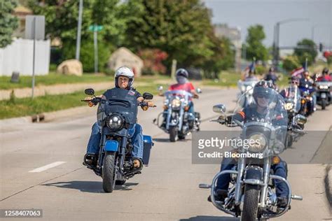 Former Vice President Mike Pence Left Rides A Motorcycle During The