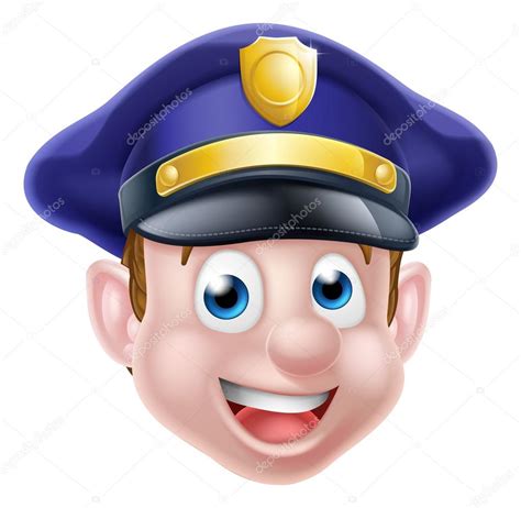 Ver los dibujos de policias: Cara de policía de dibujos animados Imagen Vectorial de ...
