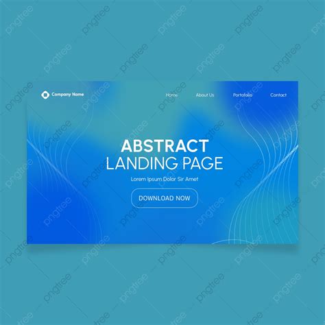 Gradient Blue Abstract Landing Page Banner Template Template Download
