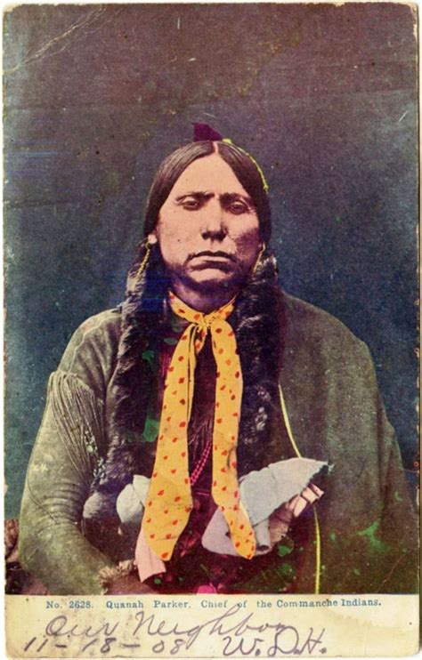 Quanah Parker Commanche Indians Chief Oklahoma Ca 1908 Postcard By H H Clarke Quanah Quanah