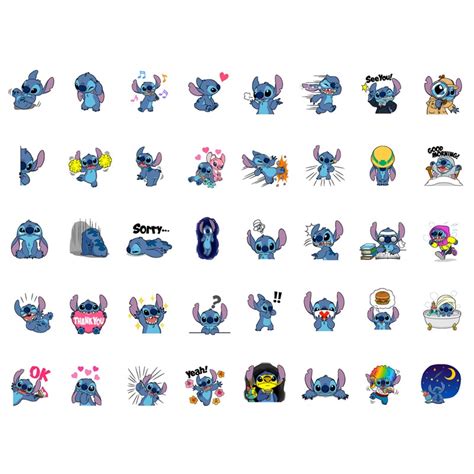 Unique stress stickers designed and sold by artists. 1 PCS Cute Stitch Anime Deco Scrapbook Label Aesthetic ...