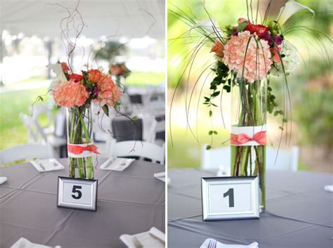 Modern Elegant Coral And Gray Wedding Every Last Detail