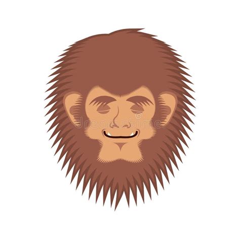Gezicht Van De Bigfoot Het In Slaap Emotie Emoji Van De Yetislaap