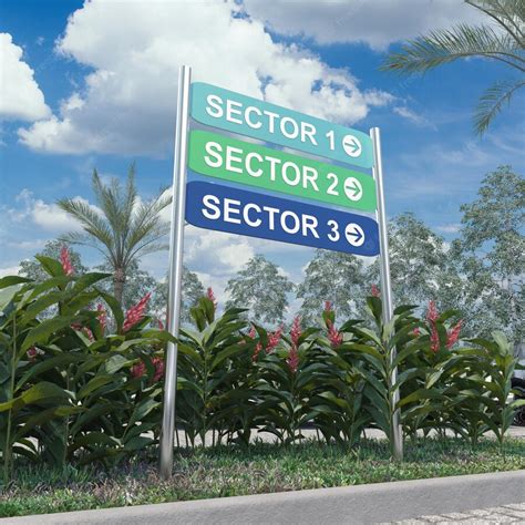 Premium Psd Directional Signage Mockup