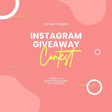 Instagram Giveaway Contest Edit Online And Download Example