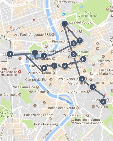 31 Walking Map Of Rome Maps Database Source