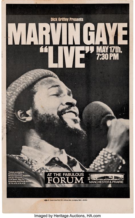 Marvin Gaye 1974 Los Angeles Forum Concert Poster Music Lot 89765 Heritage Auctions