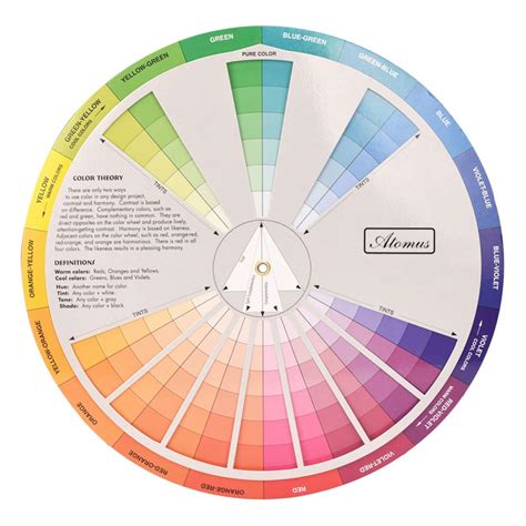 Buy Ultnice Color Board Chart Rotatable Color Wheel Watercolor Colour