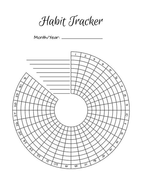 Pdf Circle Habit Tracker Printable Printable World Holiday