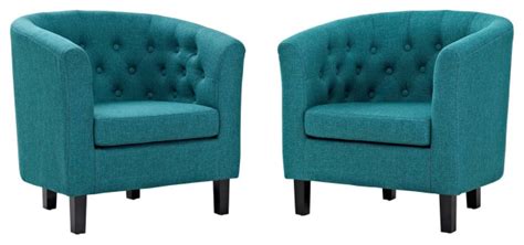 It stands on birch wood legs with a french twist and offers users comfortable seating with a modern look. Teal Prospect 2 Piece Upholstered Fabric Armchair Set ...