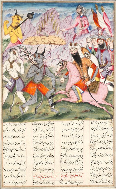 bonhams six illustrated leaves from a large manuscript of firdausi s shahnama qajar persia