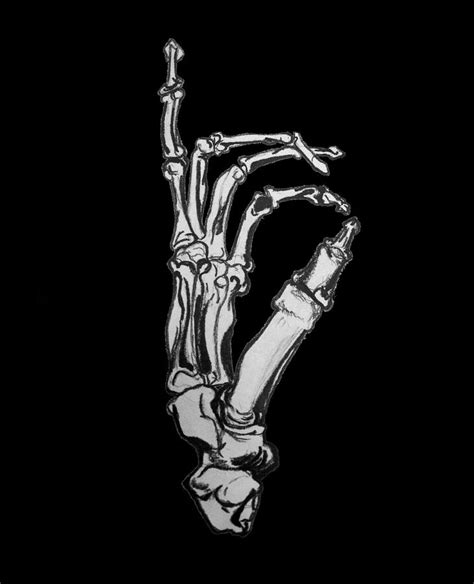 Emily Gerbig Fine Artist Skeleton Hand Off