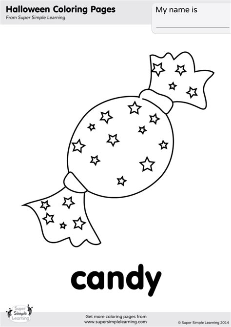 The candy coloring pages are available on this page. Candy Coloring Page - Super Simple