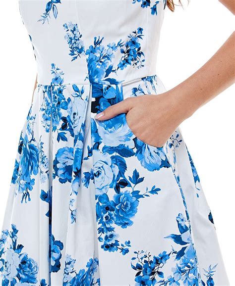 Trixxi Juniors Pleated Floral Print Dress Macys