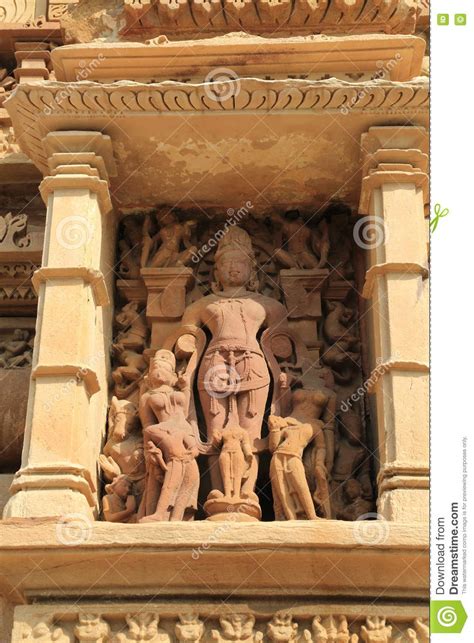 Sculpture Of Khajuraho Temples India Stock Photo Image Of