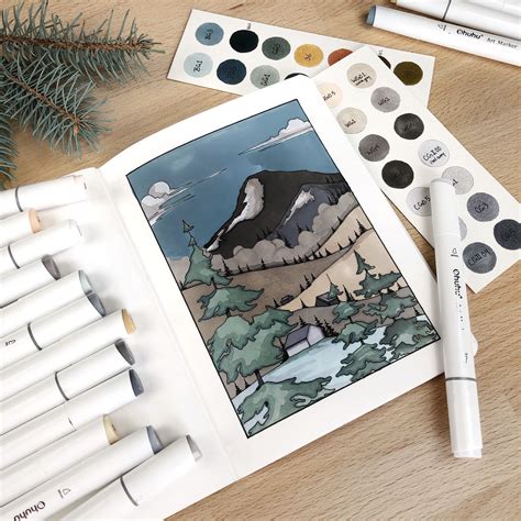 Copic Marker Drawings Markers Drawing Ideas Sketch Markers Nature