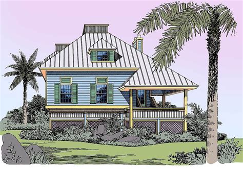 Plan 6364hd Outdoor Spaces And Observation Deck Beach House Floor