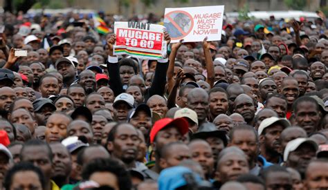 Zimbabwe Thousands March In Solidarity With Military Demand Robert Mugabes Exit
