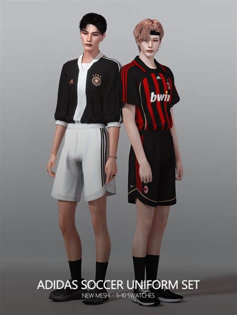 ﻿adidas Soccer Uniform Set Ronasims In 2023 Sims 4 Men Clothing