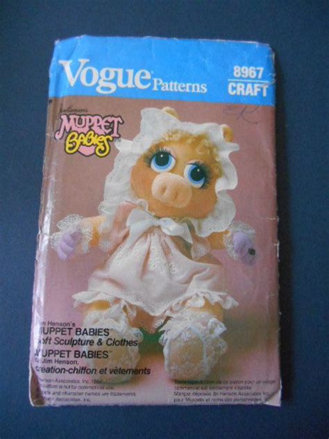 Vogue 8967 Baby Miss Piggy Doll Size 17 Muppets Etsy Miss Piggy