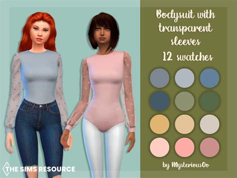 Bodysuit With Transparent Sleeves Child By Mysteriousoo From Tsr Sims