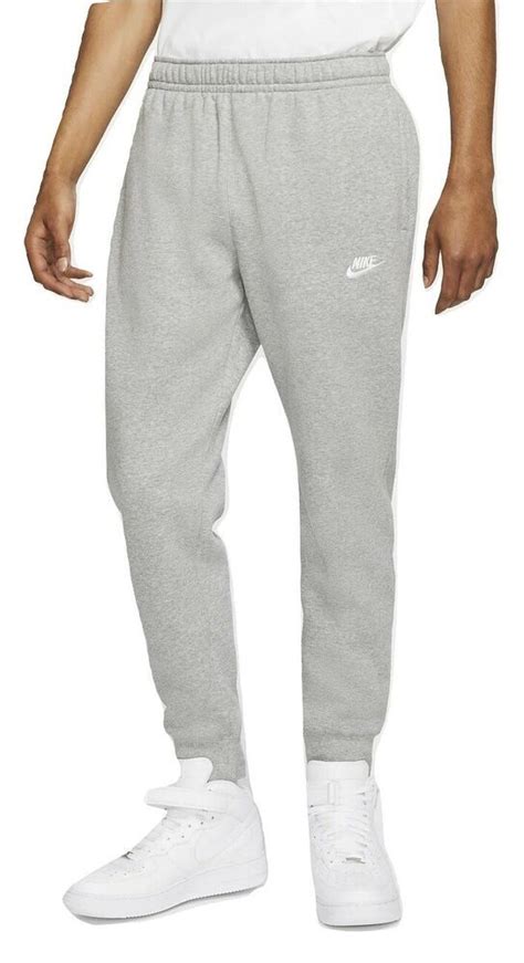 Nike Mens Club Fleece Tapered Cuff Sweatpants Pants Gray L