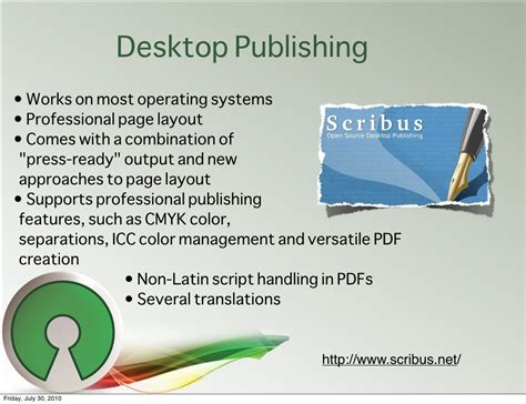 Desktop Publishing Works On