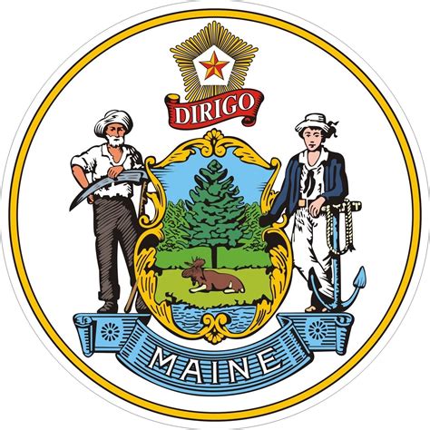 Maine State Seal Decals Stickers Maine States State Symbols