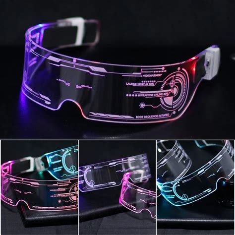 Free Shipping Led Luminous Glasses Led Glasses El Wire Neon Light Up Visor Eyeglasses Bar Party