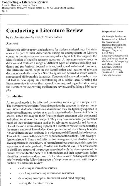 Literature Review Article