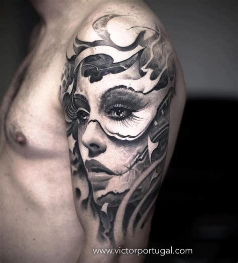 Victor Portugal Inkppl Face Tattoo Tattoos Black And Grey Tattoos