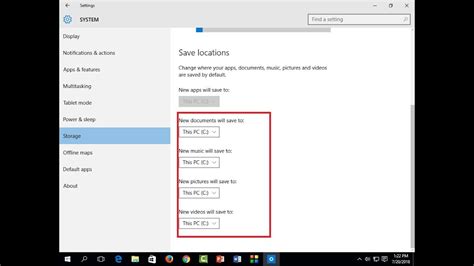 How To Change Default File Save Location In Windows 10 Pc 2018 Youtube