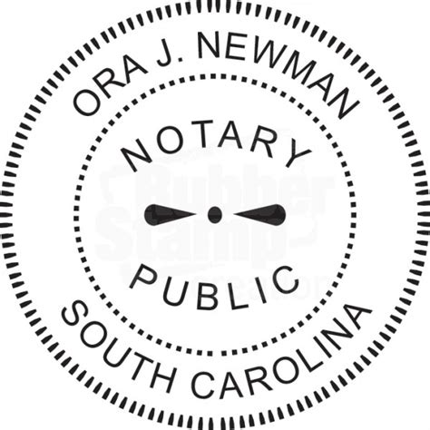 Notary Stamp For South Carolina State Round Notary Stamps And Supplies