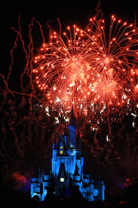 Fireworks in the Magic Kingdom Editorial Photography - Image of orlando