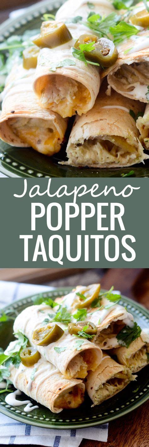 Make jalapeños appetizers with this jalapeño chicken poppers recipe. Jalapeno Popper Taquitos - Recipe Diaries | Recipes ...