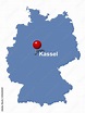 Kassel auf der Deutschlandkarte Stock-Vektorgrafik | Adobe Stock