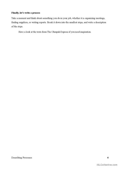 Business English Describing Process English Esl Worksheets Pdf And Doc