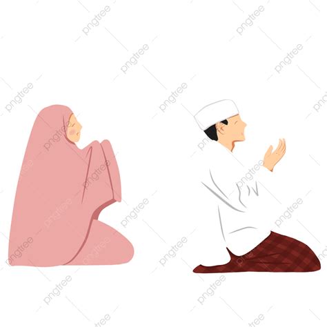 Islamic Praying Shalat Png Picture Islamic Muslim Muslimah Cartoon