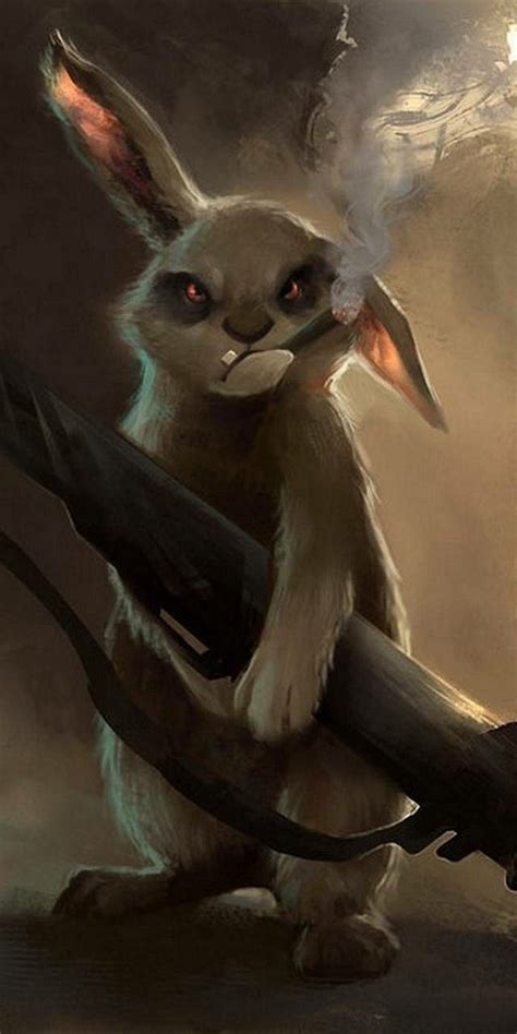 Scary Rabbit Rabbit Wallpaper Bunny Pictures Horror Art