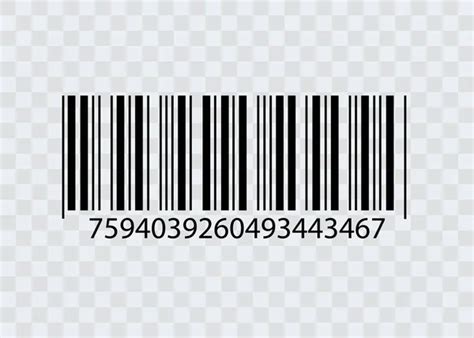 Barcode Isolated On Transparent Background Stock Vector Image By