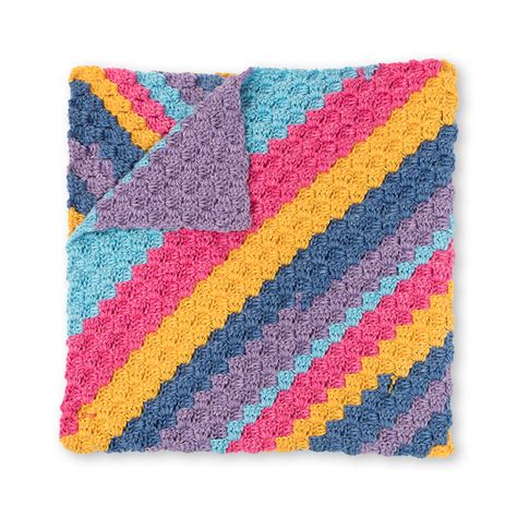 Bernat Diagonal Stripes Crochet Blanket Yarnspirations
