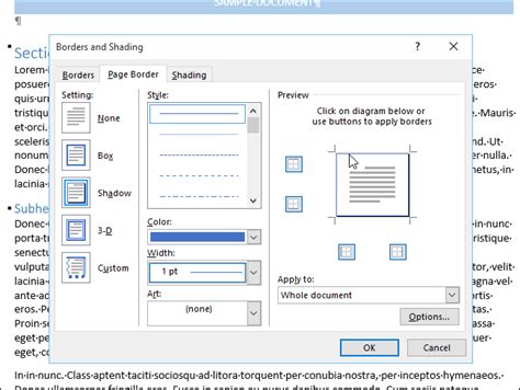 How To Add A Border To An Entire Page In Word